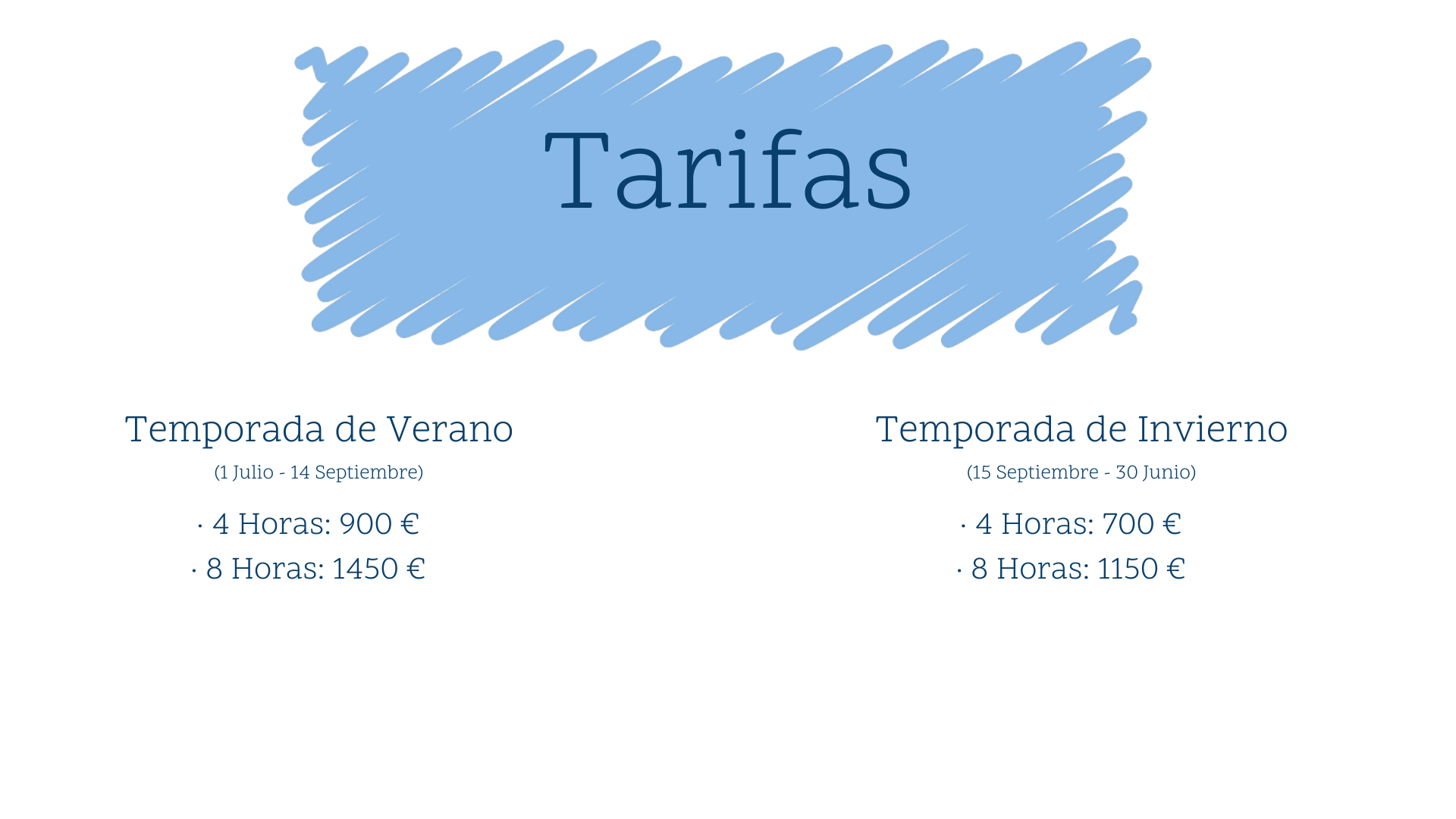 Tarifas alquiler de barco en Altea